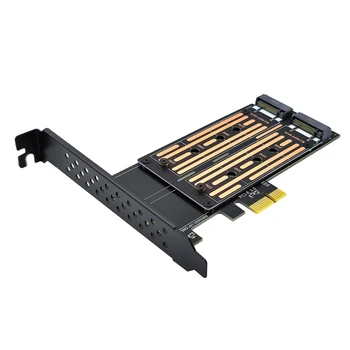 Дополнительные карты PCIE к адаптеру M2 SATA M.2 SSD PCI Express Adapter M2 PCI E Adapter M.2 SATA SSD к PCI-E Card 2 порта B + M Key Card