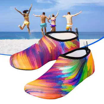 1 пара носков для плавания, нескользящие, эластичные, водонепроницаемые, Мужские, женские, босиком, Пляжная обувь для водных видов спорта