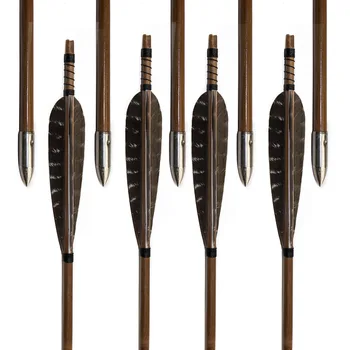 Бамбук стрелка охотничья Стрела цветочная стрелка бамбук, стрелка Серебряная стрела традиционный лук и стрелы открытый охота стрельба игры 