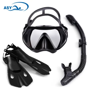 Профессиональный костюм для дайвинга с маской из трех частей, силиконовая юбка для взрослых, противотуманные очки, принадлежности для плавания, снаряжение для подводного плавания