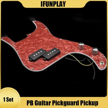 PB P Bass 3-Слойный Предварительно подключенный Накладной звукосниматель для точной бас-гитары, аксессуары для музыкальных инструментов, запчасти Красный жемчуг
