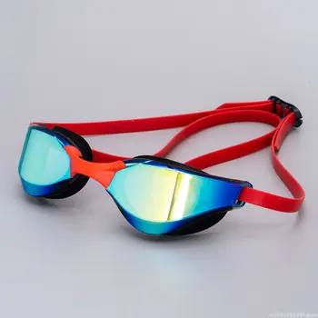 Силиконовые водонепроницаемые двойные противотуманные очки для плавания с защитой от ультрафиолета Мужские Женские очки для плавания Профессиональные