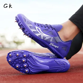 Мужские и женские кроссовки для бега на короткие дистанции, обувь для спринта, дышащие профессиональные спортивные гоночные кроссовки