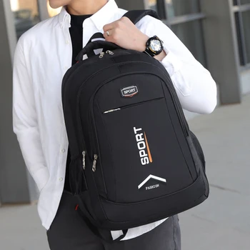 Рюкзак для колледжа, мужские оксфордские водонепроницаемые рюкзаки для ноутбука в деловом стиле большой емкости, рюкзак для мальчиков, простая дорожная сумка через плечо