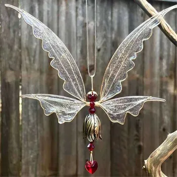 Крылья бабочки-ангела, летящие колокольчики, Мемориальный колокольчик, Подарки для женщин-матерей, украшение сада, Открытый внутренний дворик