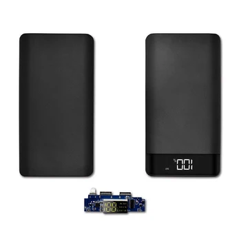 (Без батареи) DIY Power Bank Case с двумя USB-портами, зарядное устройство 8 * 18650 со светодиодным дисплеем (батарея не включена)