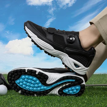 2023 Новая стильная обувь для гольфа, мужские дышащие нескользящие кроссовки для гольфа, женская профессиональная обувь для гольфа без шипов, повседневная спортивная обувь