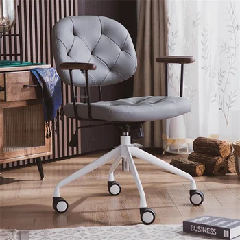 Офисные стулья Nordic из искусственной кожи, офисная простота, легкий роскошный дом, удобный сидячий кабинет, поворотный офисный стул TG