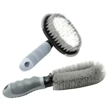 2шт Набор мягких щеток для волос для колесных шин, Инструменты для автоочистки автомобиля, Инструменты для мытья обода
