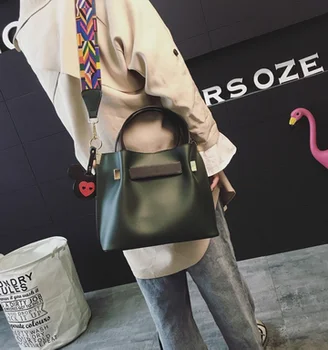 dhl или EMS 10 шт. Женская сумка с цветным ремешком, сумка-ведро, женские сумки через плечо из искусственной кожи, женские сумки-мессенджеры через плечо