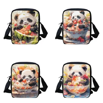 Сумки через плечо Женские Милые Брендовые Дизайнерские сумки Ice Cream Panda, регулируемые Маленькие школьные сумки, Элегантные Дорожные Повседневные сумки-мессенджеры, подарок