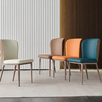 Легкое роскошное обеденное кресло для дома, современный простой ресторан высокого класса, Небольшая квартира в скандинавском стиле, итальянское кресло со спинкой