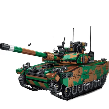 Военная Модельная серия WW2 Немецкий Леопард 2A7 Основной Боевой Танк Коллекция Украшений Строительные Блоки Кирпичи Игрушки Подарки