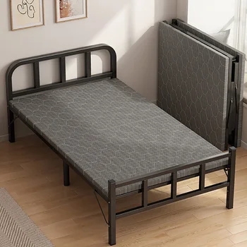 Скандинавская Металлическая Многофункциональная кровать King Size, Дешевая Компактная кровать для взрослых, каркас для гостиной, Удобная Уличная мебель