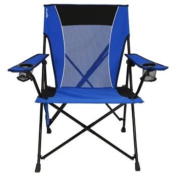 Синий портативный походный стул с двойным замком для уличного пляжного кресла
