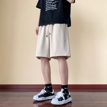 Летние спортивные шорты больших размеров, тенденции мужской моды, Повседневная одежда для подростков, Простые Гавайские Короткие брюки M-5XL с завязками