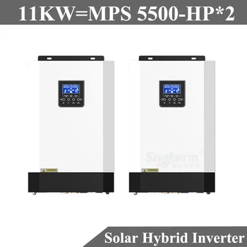Параллельный Солнечный Гибридный Инвертор мощностью 11 кВт 11000 Вт от 48 В постоянного тока до 220 В переменного Тока с 48V110A MPPT Контроллерами Солнечной Зарядки PV INPUT 450VDC