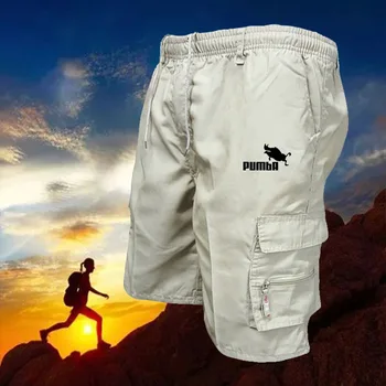 Мужские шорты-карго, летние армейские военные шорты для пеших прогулок с несколькими карманами, хлопковые повседневные мужские короткие брюки длиной до колена