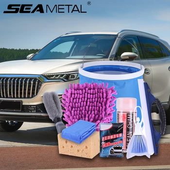 SEAMETAL 6ШТ/ 9ШТ Инструменты для мойки автомобилей Многофункциональные наборы для чистки автомобилей, средства по уходу, моющие наборы для автомойки