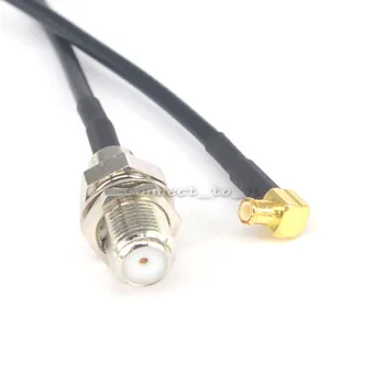 Радиочастотный коаксиальный переходник F Female-MCX Male Rightangle Coaxial Adapter Соединительный кабель с косичкой 20 см