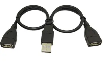 Удлинительный кабель для зарядки данных USB USB2.0 от одного до двух разъемов USB 30 см