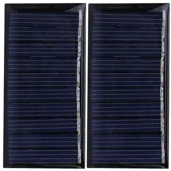 2шт 30x60 мм 50 МА 5 В Мини-солнечная панель Зарядное устройство из Поликристаллического кремния Для наружной зарядки Источник питания