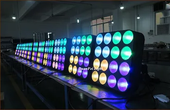 DunFly DuanFei Light 6 шт./лот 16 головок блиндера 30 Вт LED COB Matrix light 4x4 3в1 rgb dmx led beam matrix