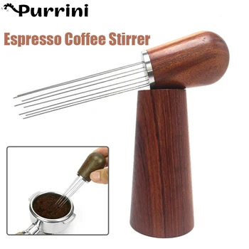 Нержавеющая сталь, 8 игл, мешалка для кофе Эспрессо, распределитель кофейного порошка, выравниватель для подачи эспрессо