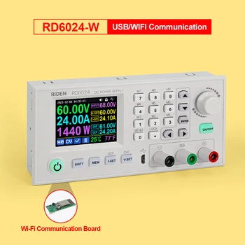 RD RUIDEN RD6024 RD6024W 60V 24A USB WiFi DC DC регулируемый Понижающий Источник Питания понижающего напряжения Понижающий преобразователь и 1000 Вт блок питания переменного тока ПОСТОЯННОГО Тока