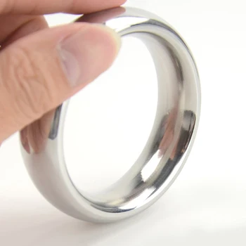 D: 40/45/50 мм металлическое кольцо для члена 304 кольцо для члена из нержавеющей стали секс-игрушки для взрослых для мужчин на члене тяжелые гладкие кольца с шариками для мужского пениса