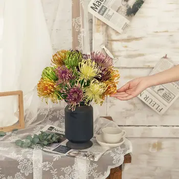 искусственные Цветы 41 см с 2 Головками Пластиковые Цветочные Растения Свадебный Домашний Декор своими Руками Высококачественная Цветочная Композиция для Свадебной вечеринки