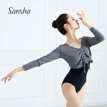 Sansha Новое поступление, серия Warm Up, балетная одежда с длинными рукавами для взрослых, Гимнастическая теплая танцевальная одежда KH4004P