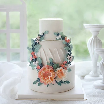 Форма для торта Листья Цветы Гирлянда в форме цветной капусты Форма для сахарного торта для украшения торта Инструменты для выпечки