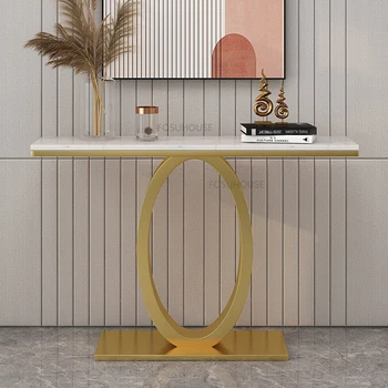 Консольный столик из скандинавского ферросплавного сплава для мебели для прихожей, консоли для фойе, Креативные консольные столики для высококлассного лобби отеля