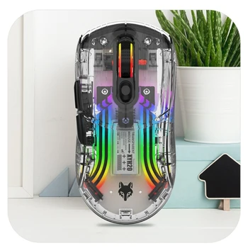 RGB Беспроводная прозрачная игровая мышь с регулируемой подсветкой, мышь, совместимая с Bluetooth, RGB Игровая мышь для ноутбука
